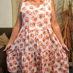 Vestido CanCan estampado flores
