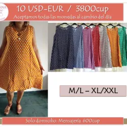 Vestido de óvalos sin mangas 