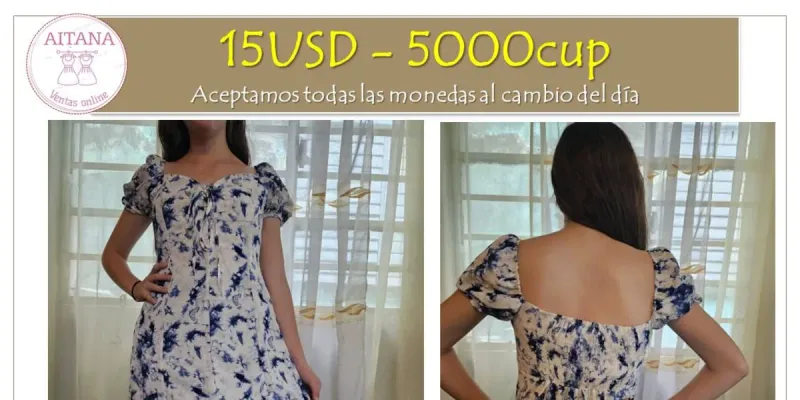 Vestido juvenil largo marmoleado