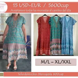 Vestido largo flores y arabescos 