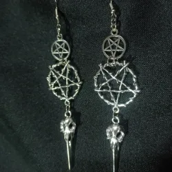 Aretes Misticos - cuervo 