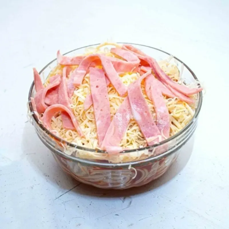 Spaghetti de queso Gouda y jamón