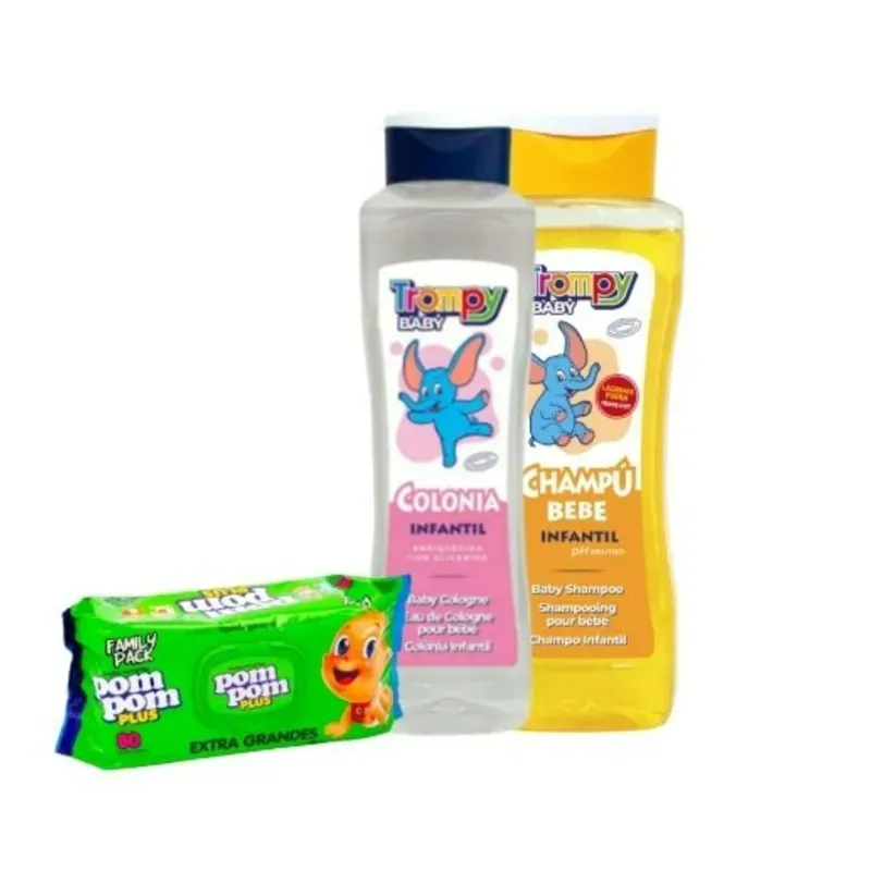 Combo Cuidado Infantil: Shampoo, Colonia y Toallitas Húmedas
