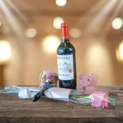 Combo Flores y Vino para Mamá