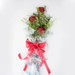 Ramo de 3 Rosas rojas