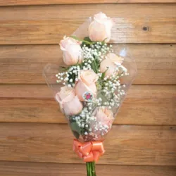 Ramo de 6 Rosas muy claras