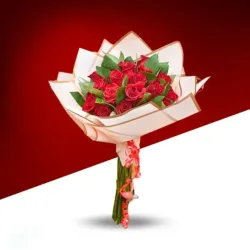 Ramo redondo de 25 rosas rojas