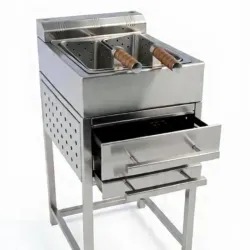 Fritera Doble Para Carbón