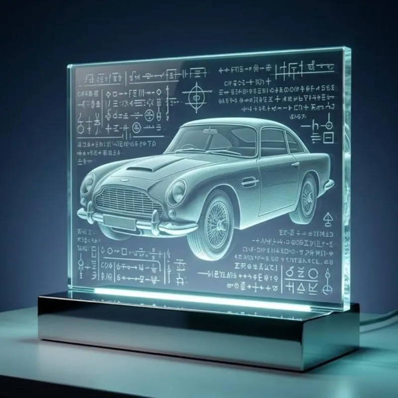 Lámpara Panel Retro en Cristal y Acero