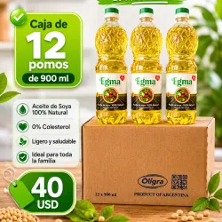 🌻 Caja de 12 pomos de aceite ( 900ml c/pomo)
