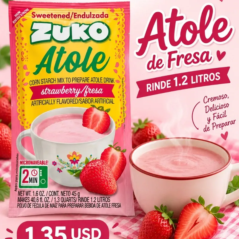 Atole de Fresa (1.2 litros)