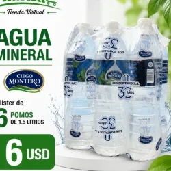 Blíster de 6 pomos de Agua - 1500ml c/u-