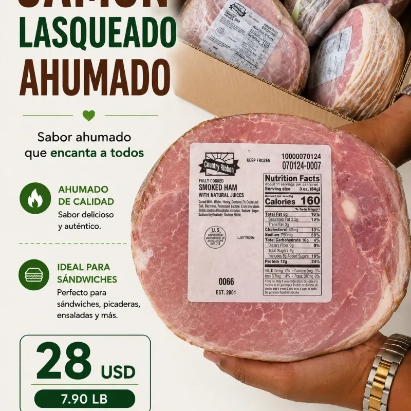 Jamón Pierna Ahumado Lasqueado ( Original)- 7.90 lb