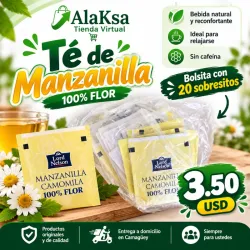 Bolsa con 20 sobresitos de Té - Manzanilla-