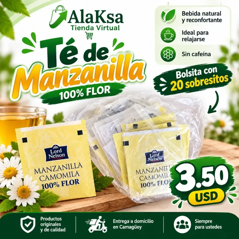 Bolsa con 20 sobresitos de Té - Manzanilla-