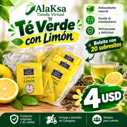 Bolsa con 20 sobresitos de Té - Té verde con limón-