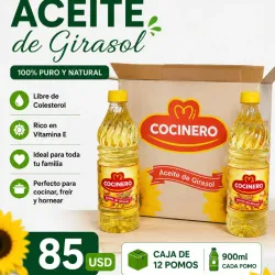Caja de 12 pomos de aceite- 900ml c/pomo-