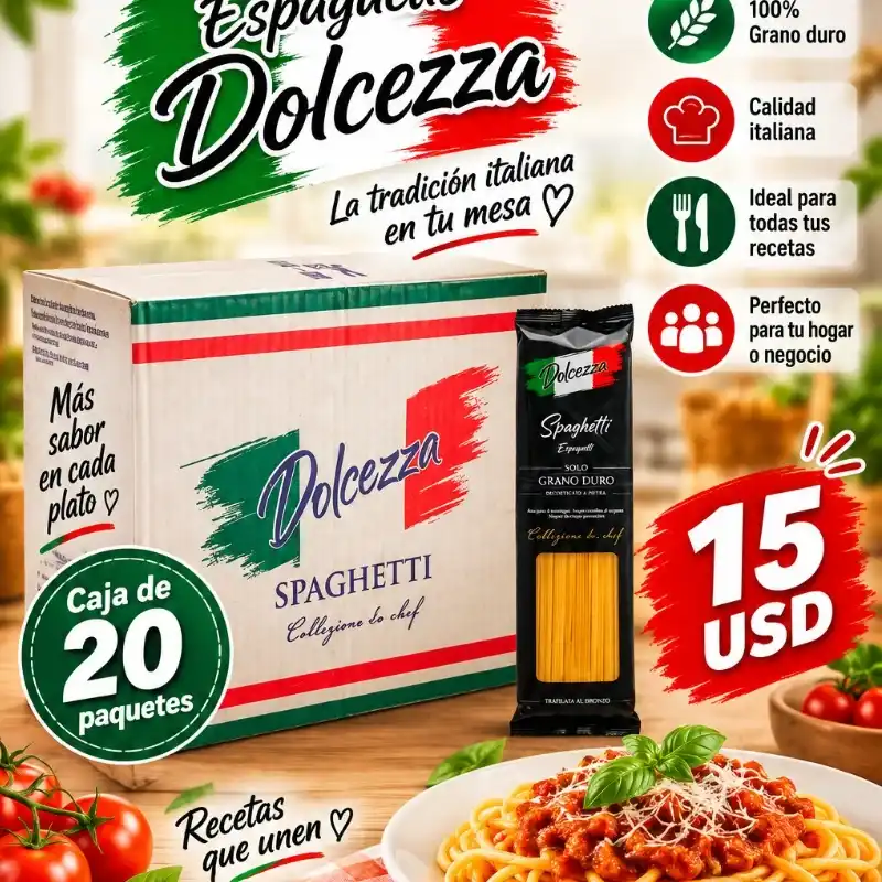 Caja de 20 paquetes de Espaguetis- 500g c/u -