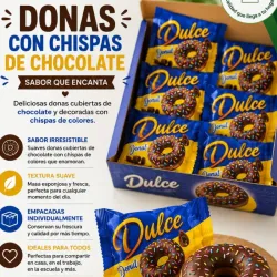 📦 - Caja de 24 Donas con chispas de chocolate-