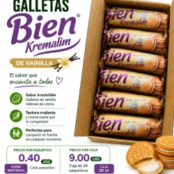 Caja de 24 Galletas Bien de vainilla-