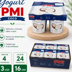 Caja de 24u - Yogurt PMI Sabor Coco -