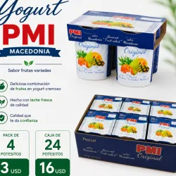 Caja de 24u - Yogurt PMI Sabor Macedonia-