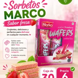 📦 Caja de 30 Sorbetos Marco de Fresa 🍓-