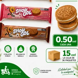 📦 - Caja de 36 paquetes de galletas Show Gol-