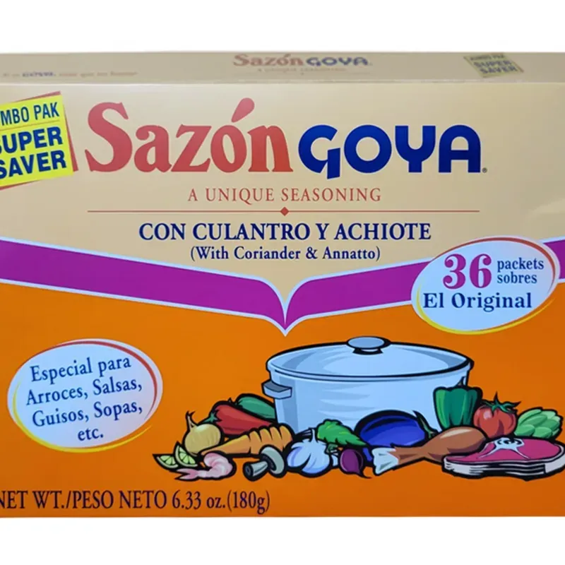 Caja de 36 sobres de sazón Goya 