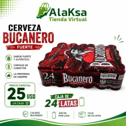 🍻- Caja de Cerveza Bucanero - 24 latas -