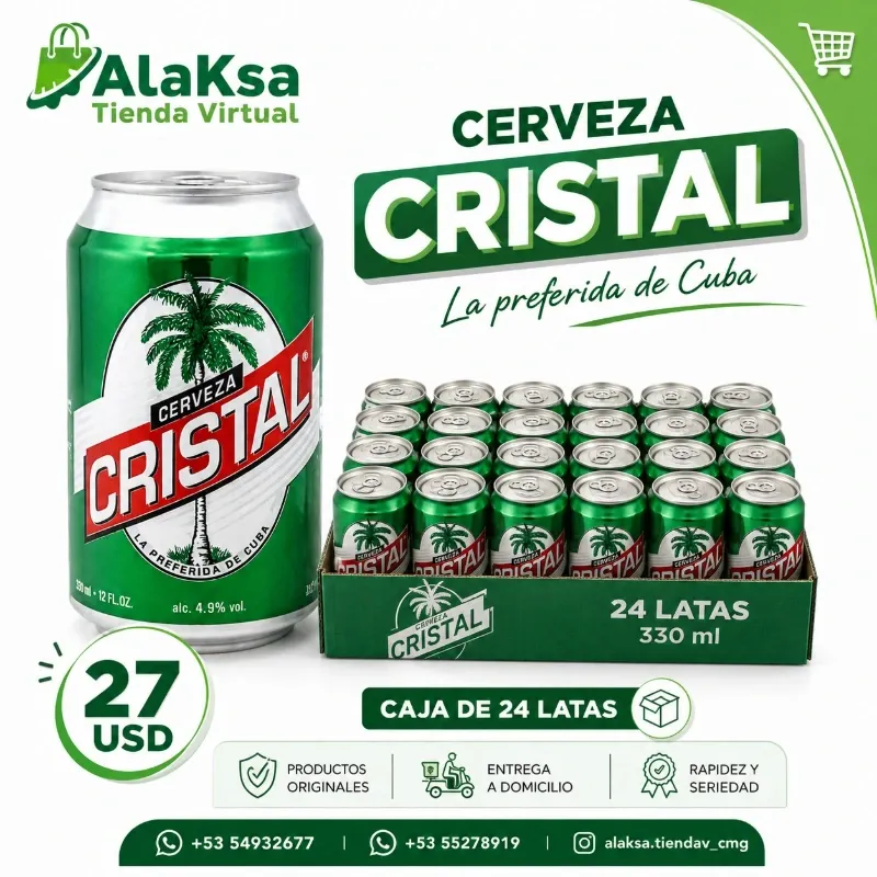 Caja de Cerveza Cristal- 24 latas-