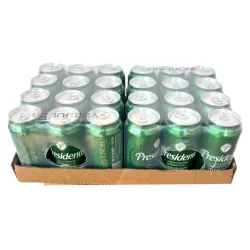 Caja de Cerveza Presidente – Pack de 24 latas (330 ml c/u)