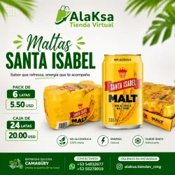 Caja de Maltas Santa Isabel- 24 latas -