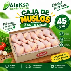 Caja de pollo ( Muslos ) 15kg/33 lb -