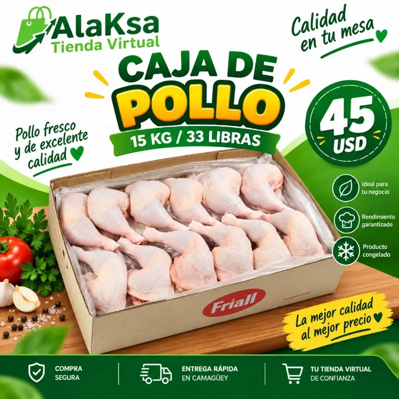 Caja de pollo 15kg/33 lb -