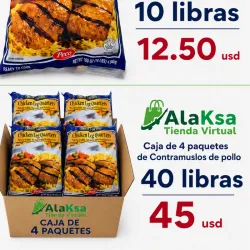 Caja de pollo 40 libras ( 4 paquetes de 10 libras)
