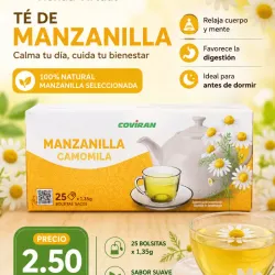 ☕️ - Cajita de 25 sobres de Té ( De manzanilla )