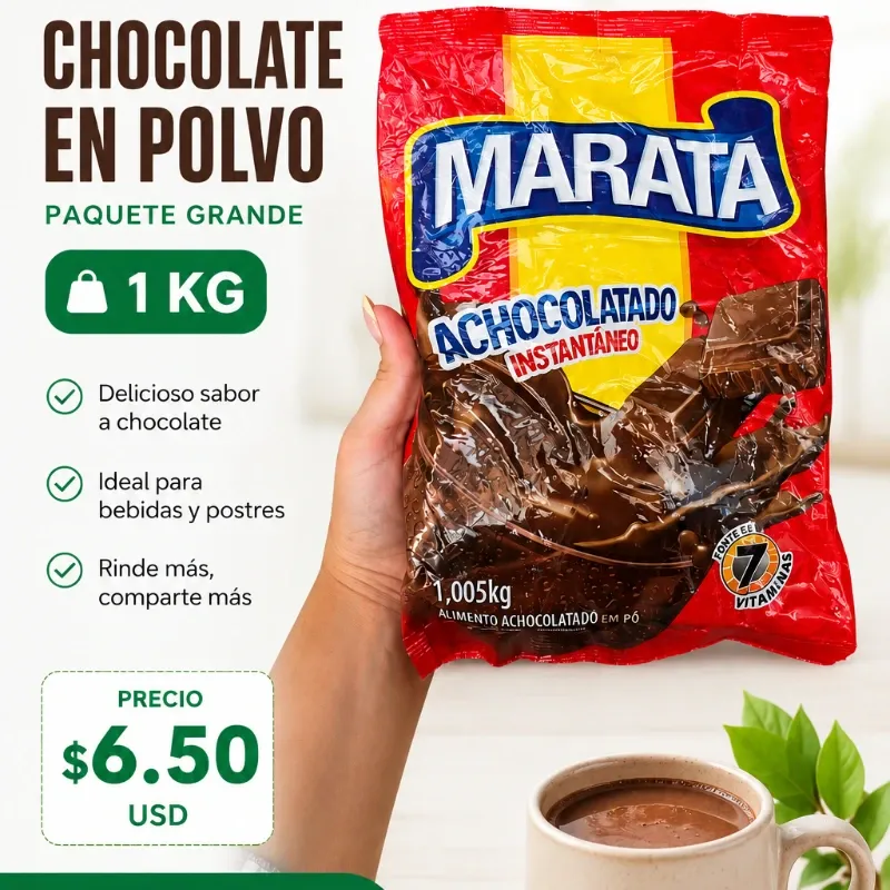 🍫 Chocolate en polvo soluble 1kg