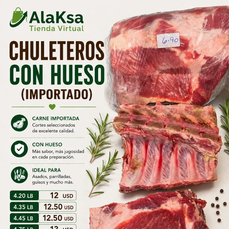 Chuletero de cerdo ( natural ) - 5.65 lb