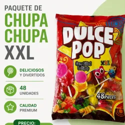 Chupa chupa XXL ( 48 unidades)