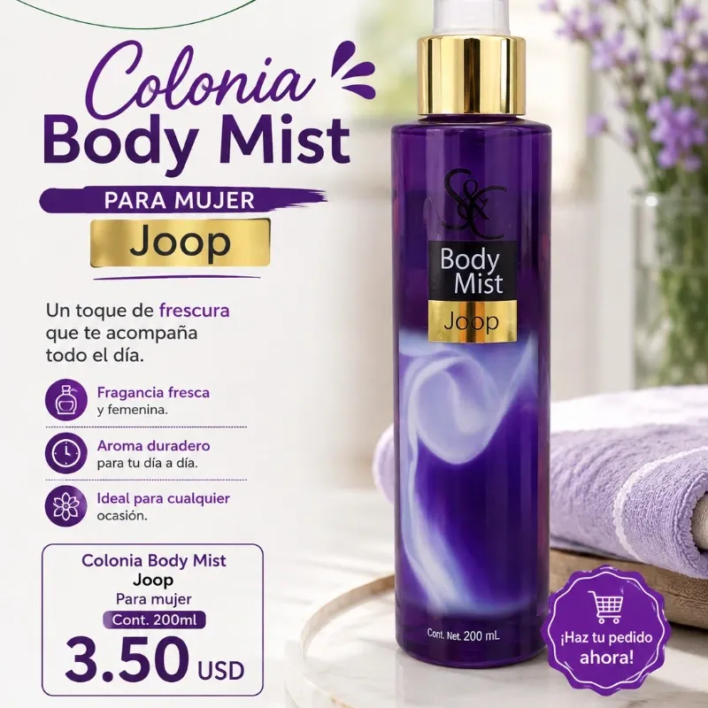 Colonia Body Mist- Joop - Para mujer - 200ml