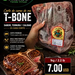 Corte de Carne de Res T-Bone - 1kg/2.2lb-