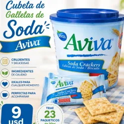 Cubeta de Galletas de Soda Aviva ( trae 23 paqueticos )-