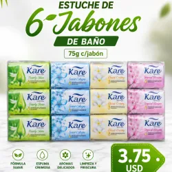 🧼-Estuche de 6 jabones de Baño Ƙare (6 x 75g)
