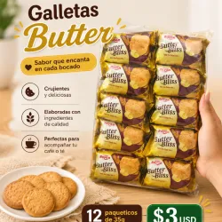 Galletas Butter ( trae 12 paqueticos de 35g )
