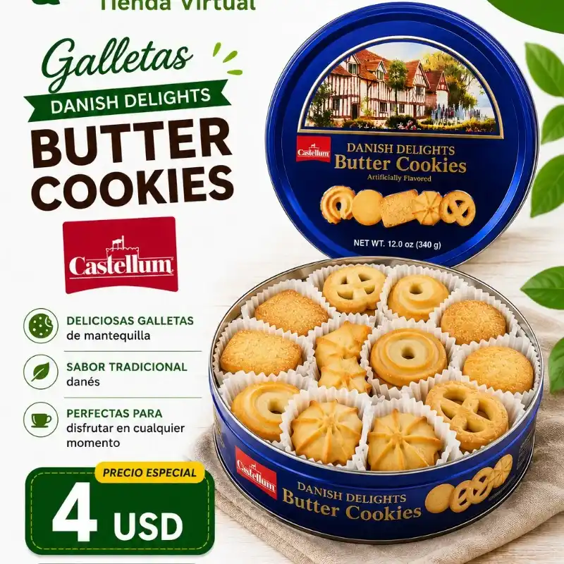 Galletas Danish Delights Butter Cookies «Castellum» 340g -