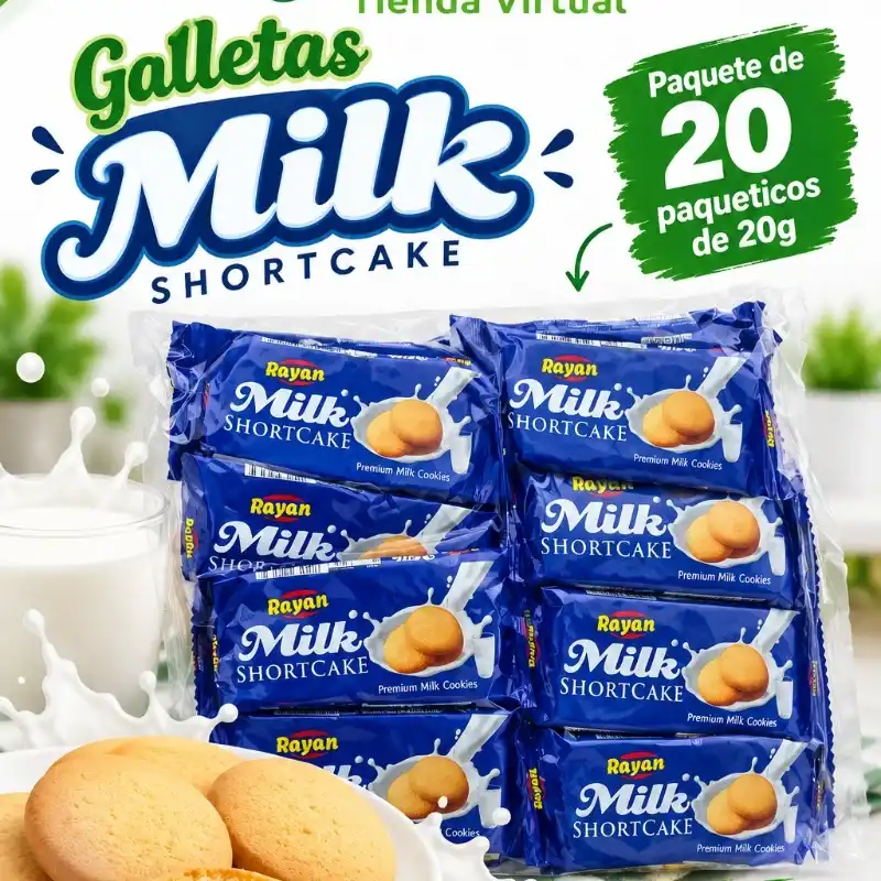 Galletas Milk - Paquete de 20 paqueticos - 400g