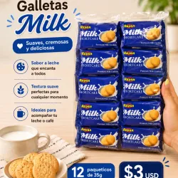 Galletas Milk ( trae 12 paqueticos de 35g )