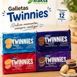 Galletas Twinnies – ( chocolate, fresa, vainilla)