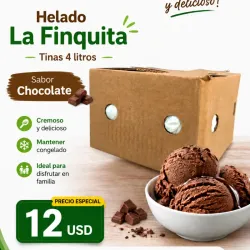 Helado «La Finquita» Chocolate - Tina 4 litros